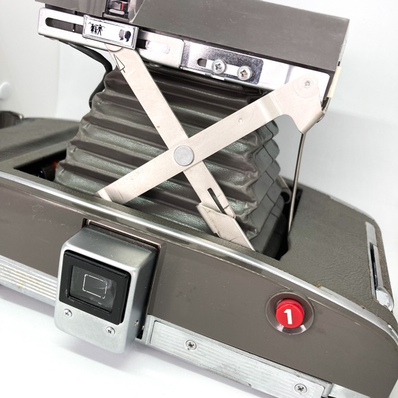 Vintage 1960s Folding Polaroid Land Camera w/ Original Leather Case,Accesories - Picture 3 of 16